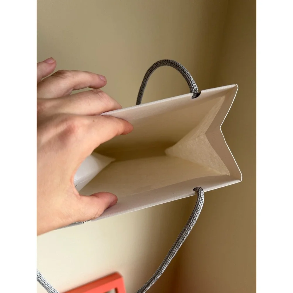 Apple Store‎ Apple Logo Shopping Paper Bag Genuine White Bag Empty Matte Classic